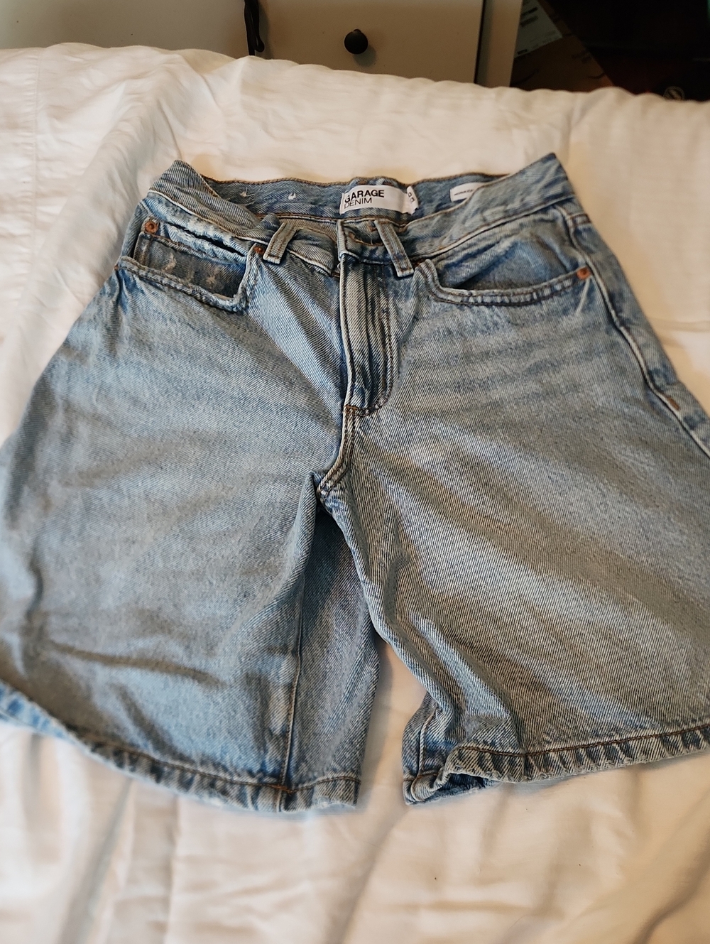 Garage Light Blue Womens Denim Shorts